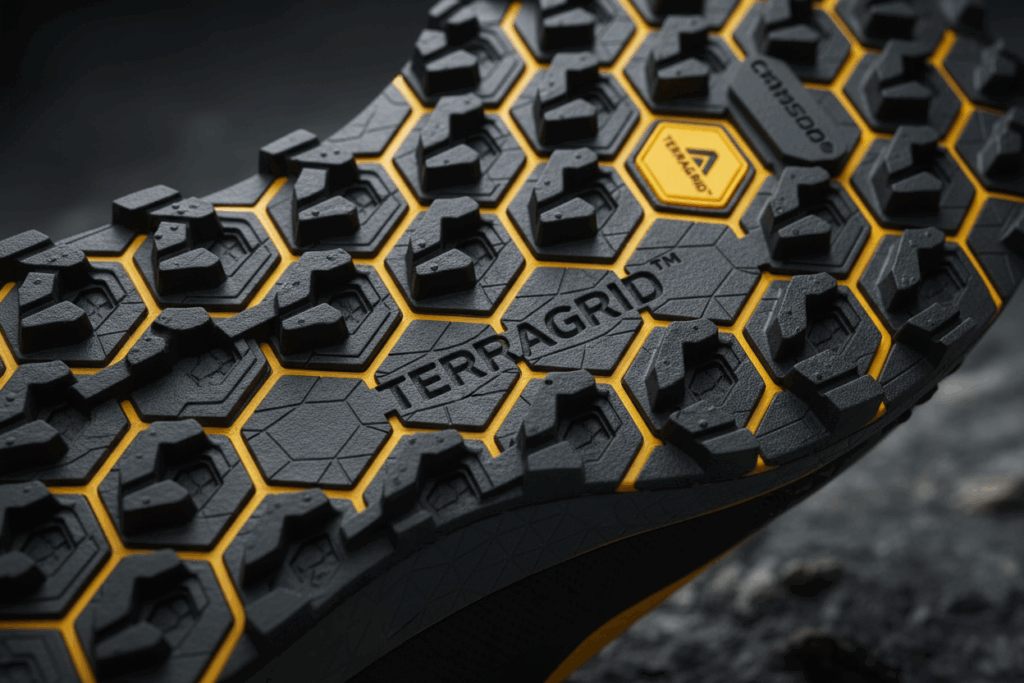 camssoo terragrid 未来感鞋底特写 2